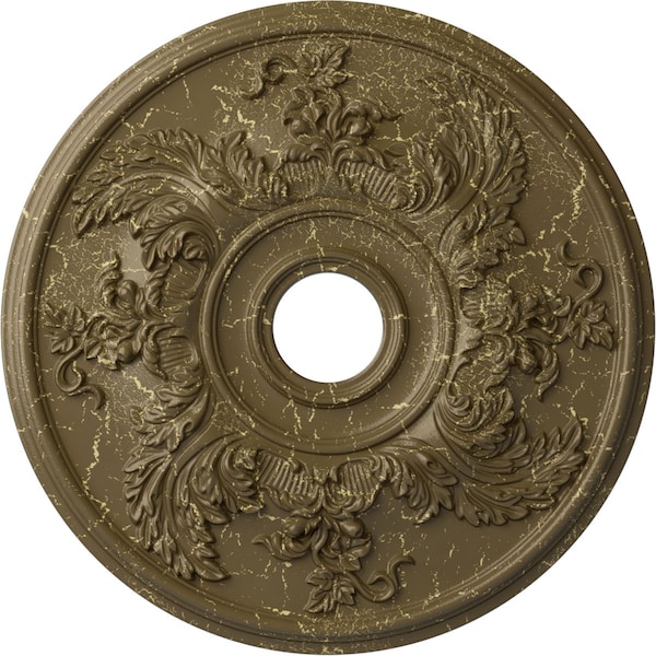 Ekena Millwork Acanthus Twist Medallion (Canopies up to 8 3/8"), 23 5/8"OD x 4 5/8"ID x 1 7/8"P, Mississippi Mud CM23ACMMC - main